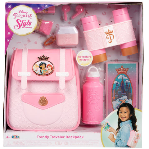 Disney Princess Style Collection Trendy Traveler Pink Pretend Play Backpack with Accessories|Disney In Lebanon