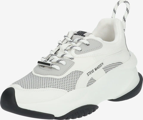 Steve Madden Women's White & Gray Belissimo Sneakers | Steve Madden In Lebanon
