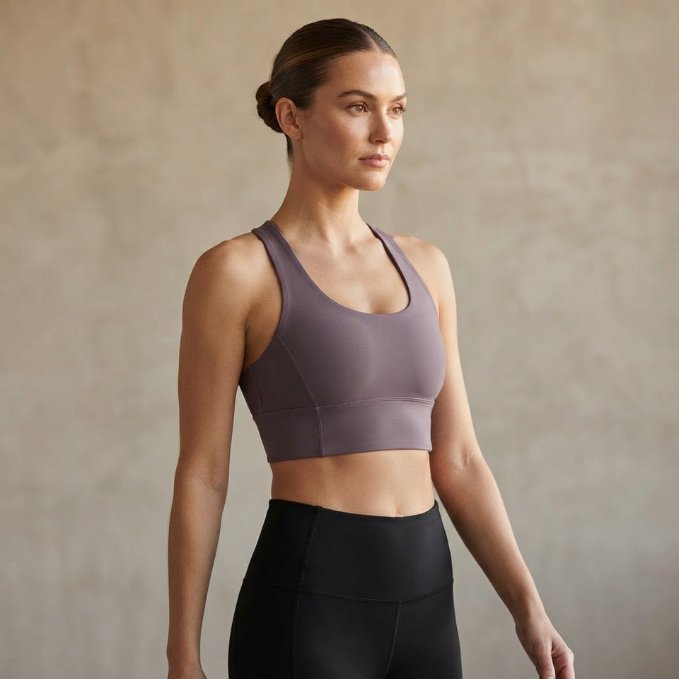 Rhone Women's Dusty Purple Revive Longline Sports Bra