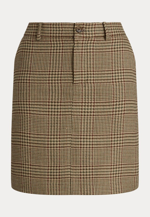 Lauren Ralph Lauren Women's Beige Plaid  Tweed  Pencil Mini Skirt | Lauren Ralph Lauren in Lebanon