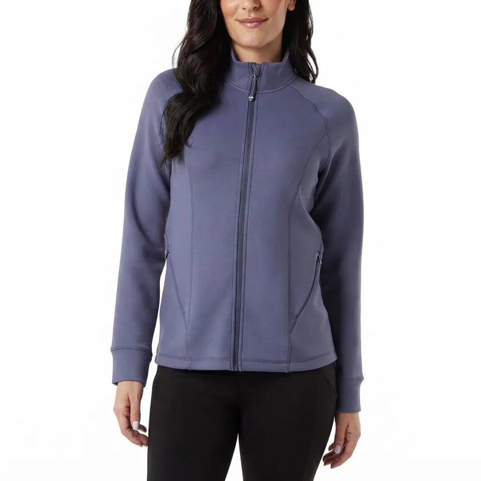 32 Degrees Women's Blue Full Zip Mock Neck Jacket