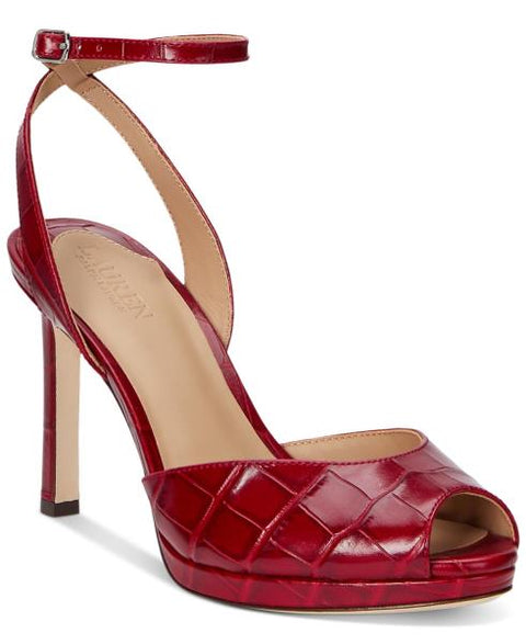 Lauren Ralph Lauren Women's Kyla Dress Sandals - Festive Red