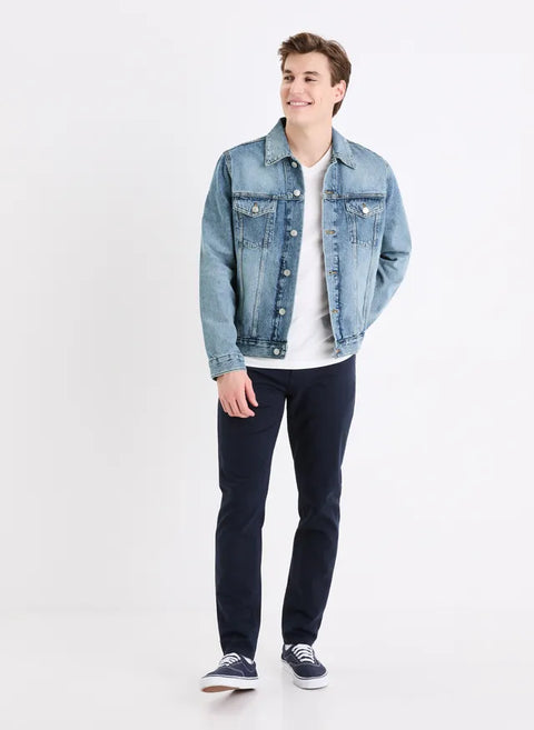 Celio Men's Blue Gudens Denim Jacket | Celio In Lebanon
