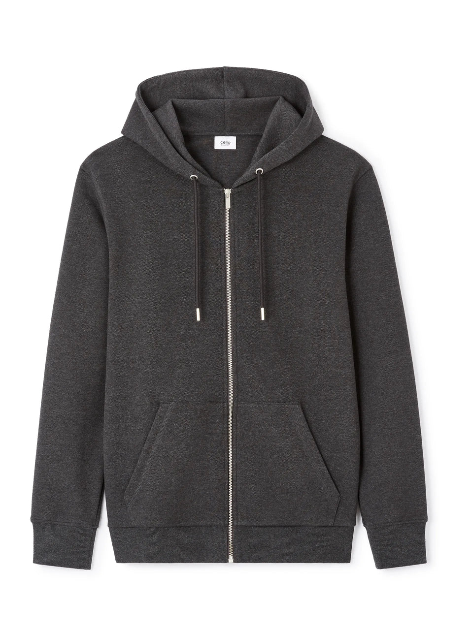 Celio Men's Dark Grey Lepiquet Zip-Up Jackets | Celio In Lebanon