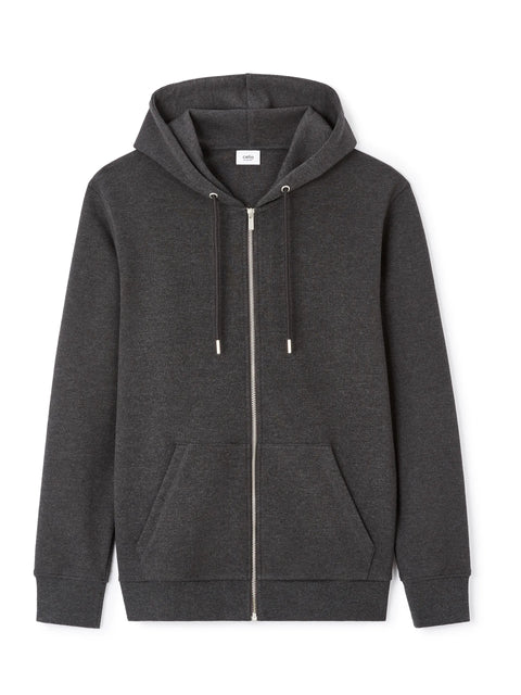 Celio Men's Dark Grey Lepiquet Zip-Up Jackets | Celio In Lebanon