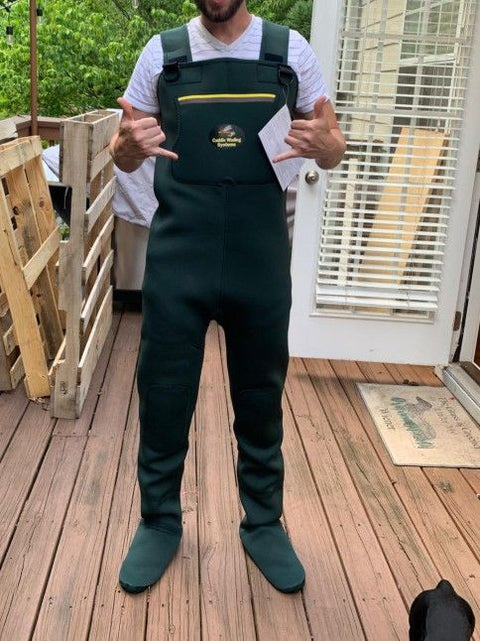 Caddis Men's Green Neoprene Stocking Foot Chest Wader | Caddis In Lebanon