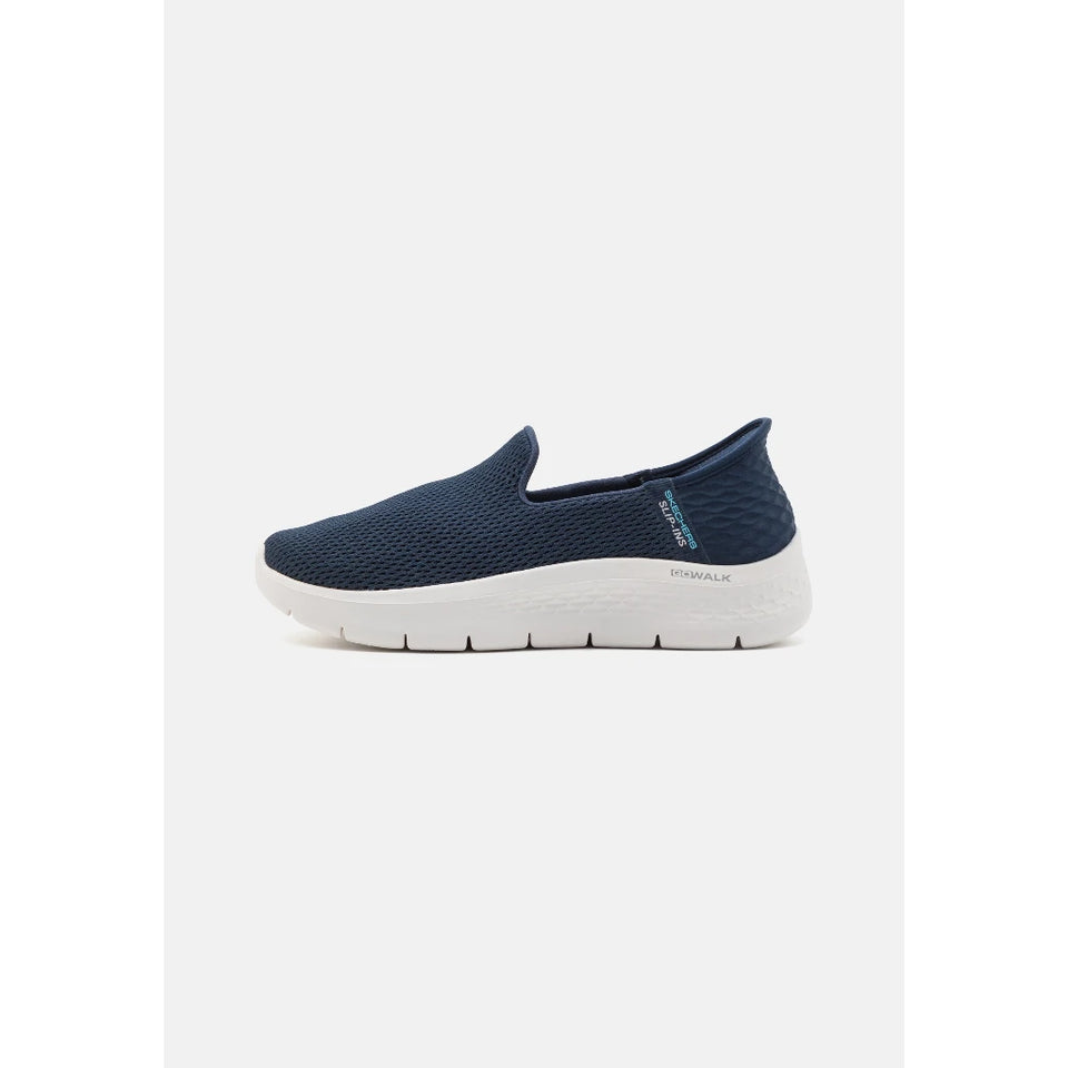 Skechers Women's Navy Go Walk Flix Slip in Sneakers