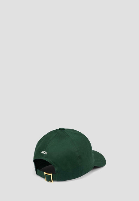 MCM Men's Dark Green Essential EMB Cotton Cap Hat | MCM In Lebanon