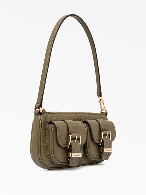 Michael Kors Women's  Khaki Green Zoe Small Leather Convertible Slim Shoulder Bag  | Michael Kors in Lebanon