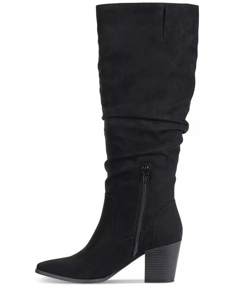 Sun + Stone Women's Black Elviss Slouch Knee High Dress Boots | Sun + Stone In Lebanon