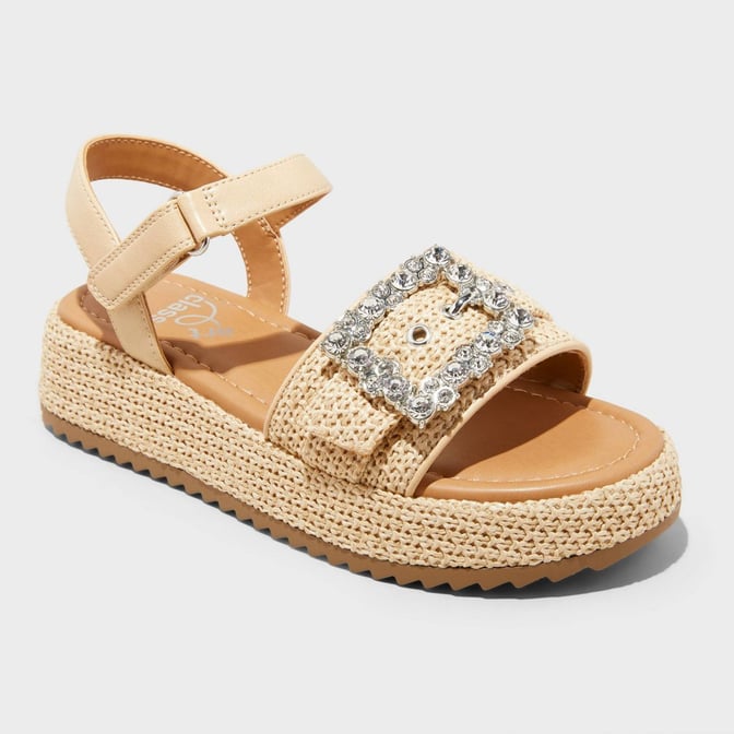 Art Class Girl's Beige Zinnia Platform Raffia Buckle Sandal's|Art Class in Lebanon