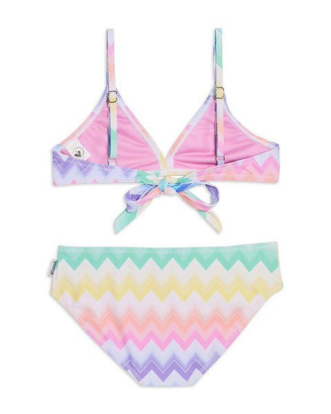 Limeapple Girl's Multicolor Geometric Two Piece Swimsuit | Limeapple In Lebanon