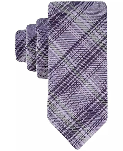 Calvin Klein Men's Lilac Delia Plaid Tie | Calvin Klein In Lebanon