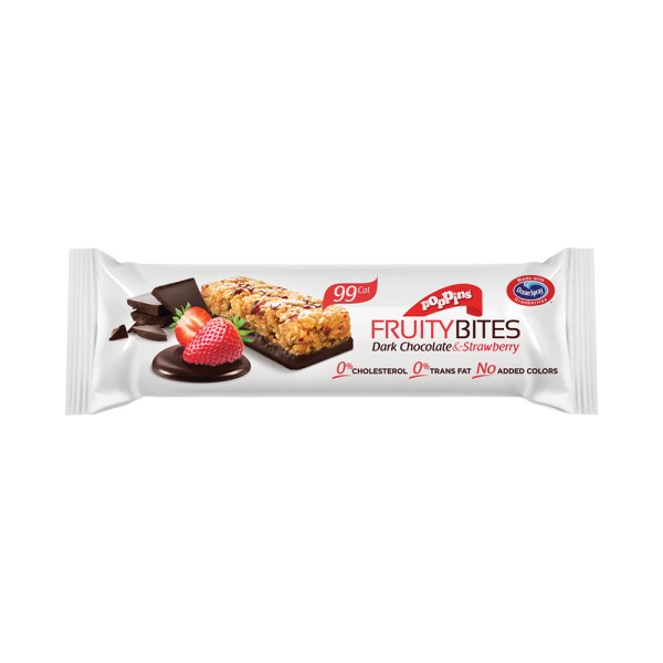 Poppins Fruity Bites Dark Chocolate & Strawberry 25g