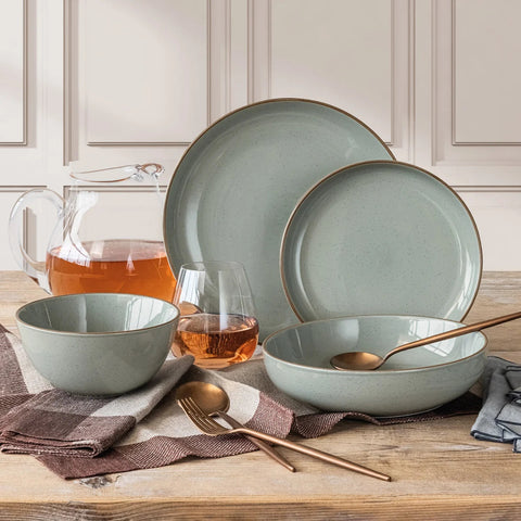 Over & Back Light Green  Sage 16pcs Dinnerware Set | Over & Back In Lebanon