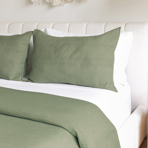 Jennifer Adams Khaki Green Quilt Set 3pcs | Jennifer Adams In Lebanon