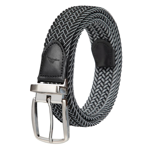 Tommy Bahama Men's Black Stretch Braided Reversible Leather Trim Belt |Tommy Bahama In Lebanon