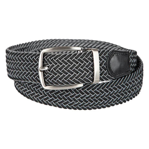 Tommy Bahama Men's Black Stretch Braided Reversible Leather Trim Belt |Tommy Bahama In Lebanon