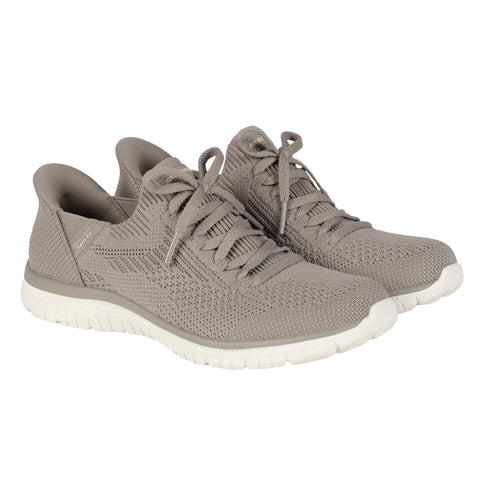 Skechers Women's Greige Virtue Swift Fit Hands Free Sneakers | Skechers In Lebanon