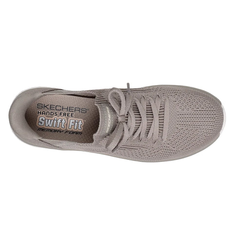 Skechers Women's Greige Virtue Swift Fit Hands Free Sneakers | Skechers In Lebanon