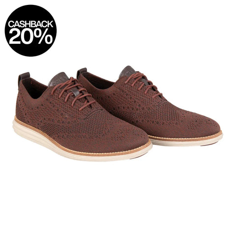 Cole Haan Men's Brown Lace Up Original Grand Stitchlite Wingtip Oxford Casual Shoes |Cole Haan In Lebanon