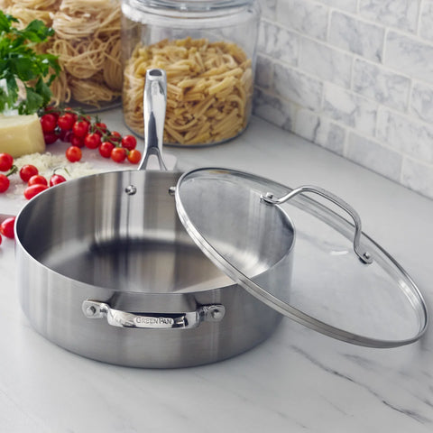 GreenPan Superior 5-quart Stainless Steel Pan With Lid | GreenPan In Lebanon