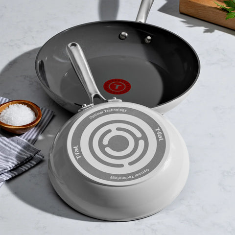 T-Fal White Ceramic Non-Stick Frypan Set 3-piece | T-Fal In Lebanon