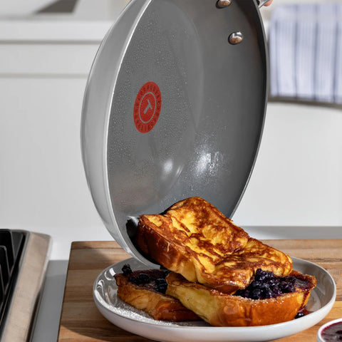 T-Fal White Ceramic Non-Stick Frypan Set 3-piece | T-Fal In Lebanon