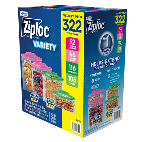 Ziploc Seal Top Bag Variety Pack 322-count |Ziploc In Lebanon
