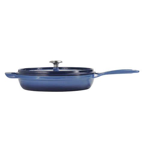 Tramontina Blue 12 Enameled Cast Iron Covered Skillet With Lid |Tramontina In Lebanon