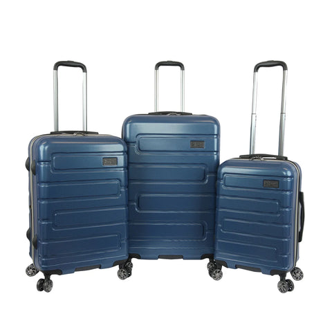Original Penguin Metallic Blue 3-Pieces Hardside Expandable Luggage Set | Original Penguin In Lebanon