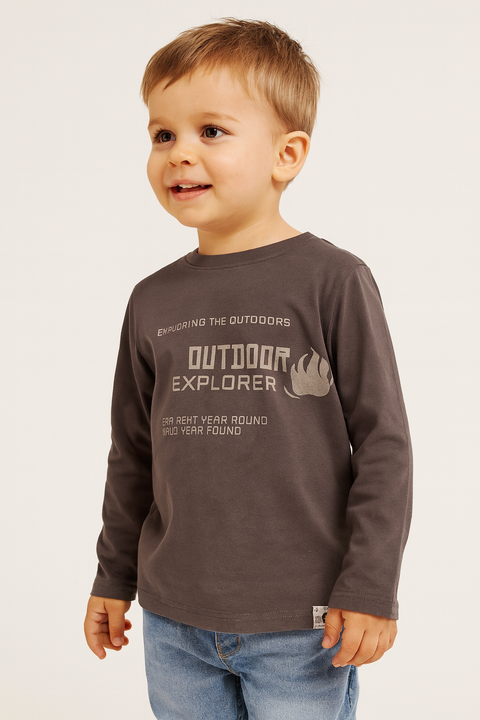 Sinsay Boy's Dark Grey Long Sleeve Blouse | Sinsay In Lebanon