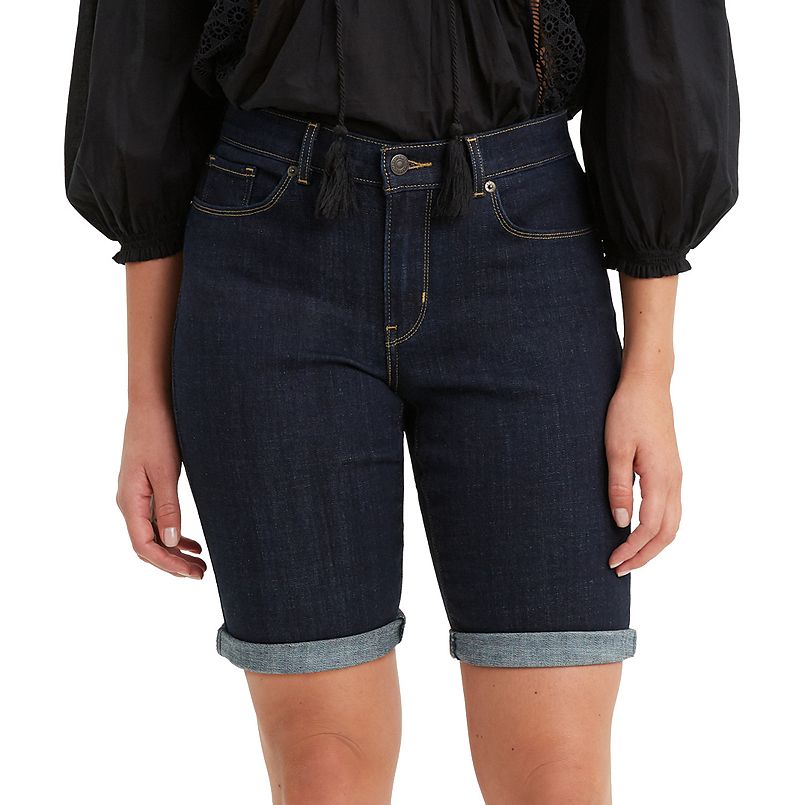 Levi's Women's Dark Blue Bermuda Jeans Shorts | Levi'sin Lebanon