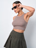 Sinsay Women's Brown Striped Crop Top | Sinsay In Lebanon