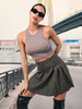 Sinsay Women's Brown Striped Crop Top | Sinsay In Lebanon