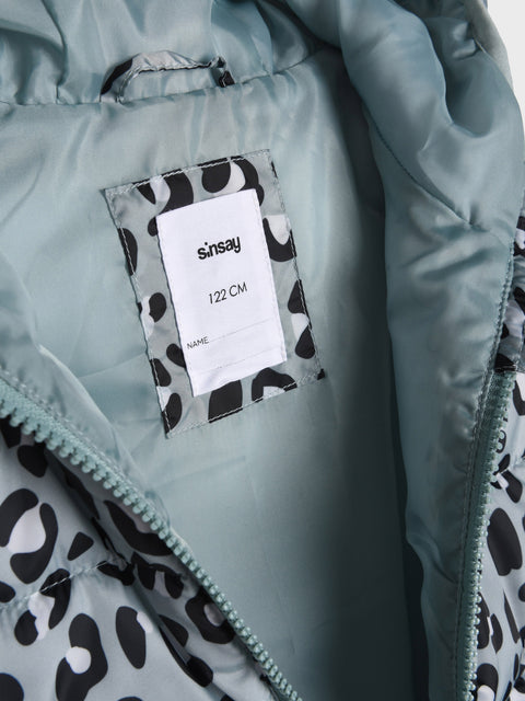 Sinsay Girl's Green Leopard Quilted Vest | Sinsay In Lebanon