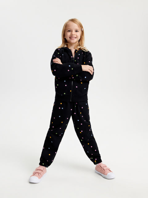 Sinsay Girl's Black Printed Sweatpant | Sinsay In Lebanon
