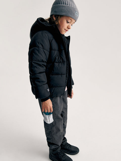 Reserved Boy's Black Hooded Insulated Jacket |Reserved In Lebanon