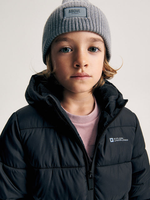 Reserved Boy's Black Hooded Insulated Jacket |Reserved In Lebanon