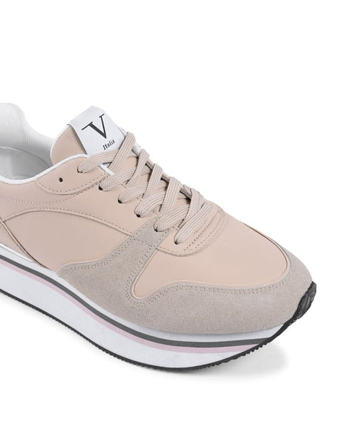 V Italia By Versace Women's Beige Abbigliamento Sneakers | V Italia In Lebanon