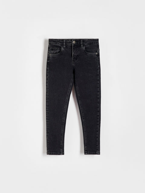 Black jeans on a white background