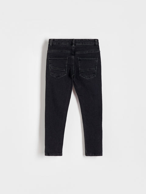 Black jeans on a white background