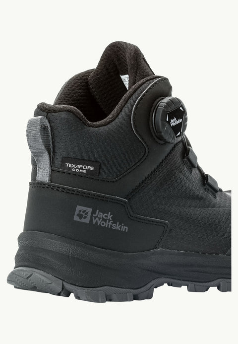 Jack Wolfskin Girl's Black Cyrox Texapore Dial Mid K Sneakers |Jack Wolfskin in Lebanon