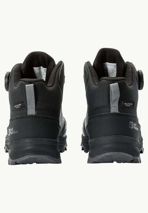 Jack Wolfskin Girl's Black Cyrox Texapore Dial Mid K Sneakers |Jack Wolfskin in Lebanon
