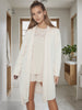 Sinsay Women's Cream Embossed Fleece Bathrobe | Sinsay  in Lebanon
