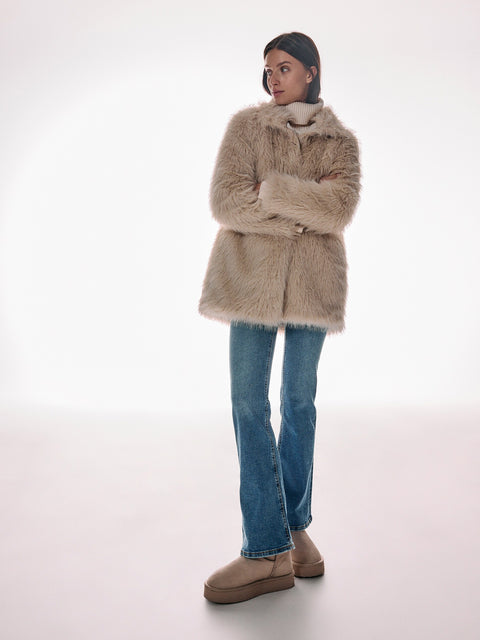 Reserved Women's Beige Leather Snow Boots | Reserved In Lebanon