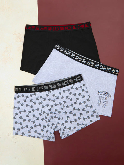 Sinsay Men's Black/Grey Regular  Pack of 3 Boxers | Sinsay in Lebanon