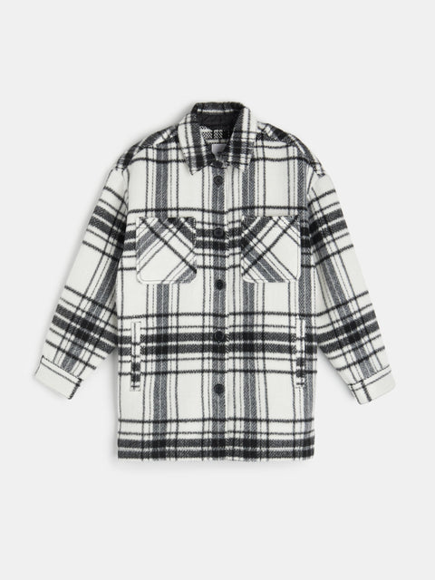 Sinsay Girl's Black Check Shacket | Sinsay In Lebanon