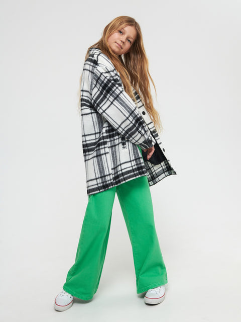 Sinsay Girl's Black Check Shacket | Sinsay In Lebanon