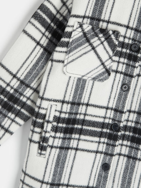 Sinsay Girl's Black Check Shacket | Sinsay In Lebanon